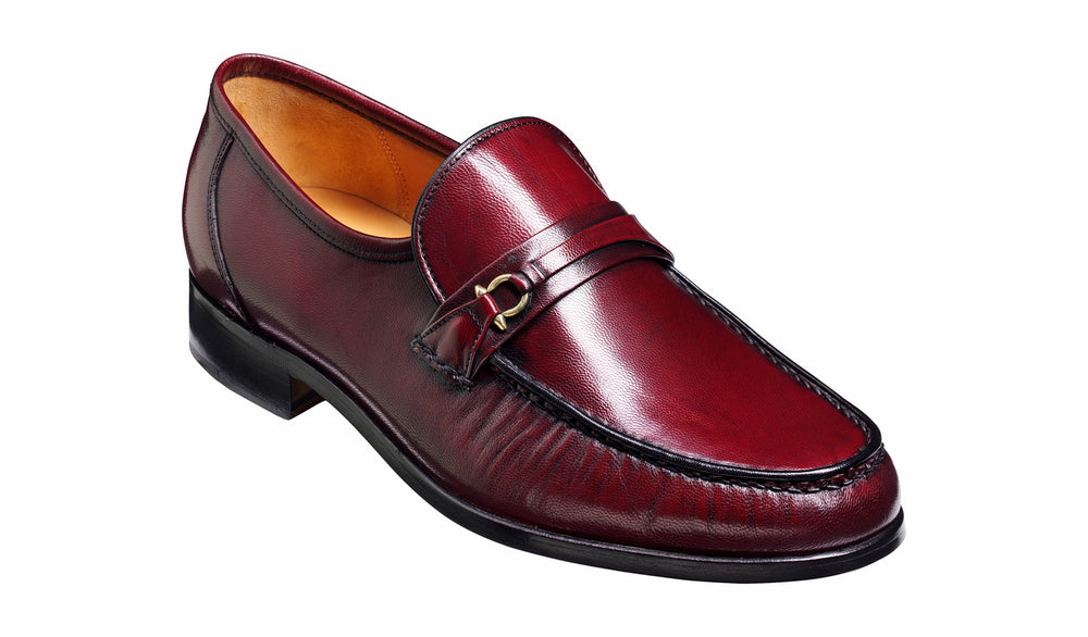 Wade - Burgundy Kid Loafer | Barker Shoes