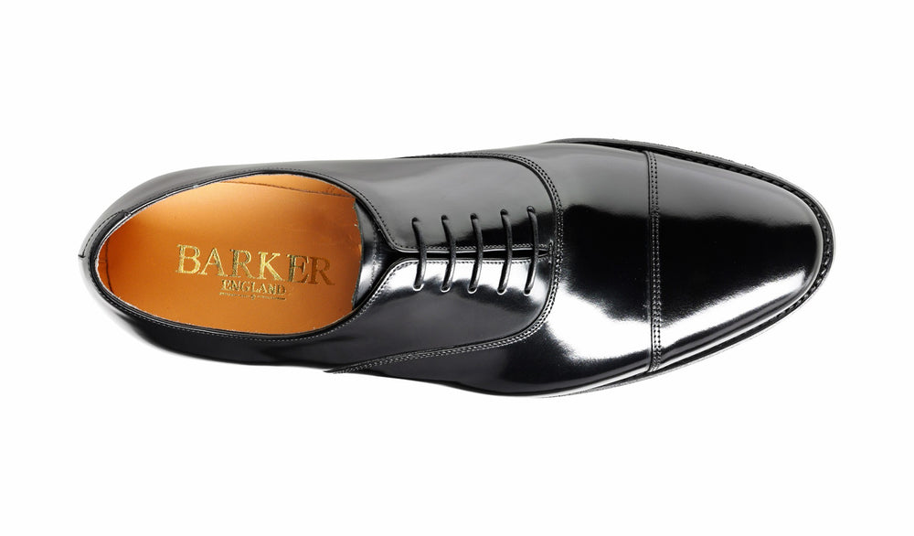 Cheltenham - Black Hi-Shine - Oxford Shoe Mens | Barker Shoes