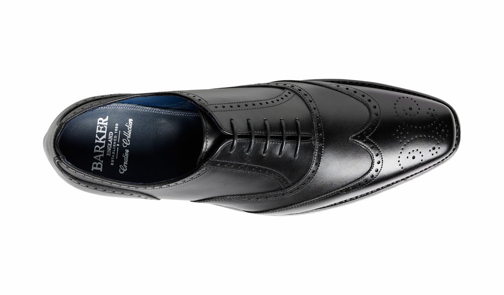 Johnny - Black Calf Brogue | Barker Shoes