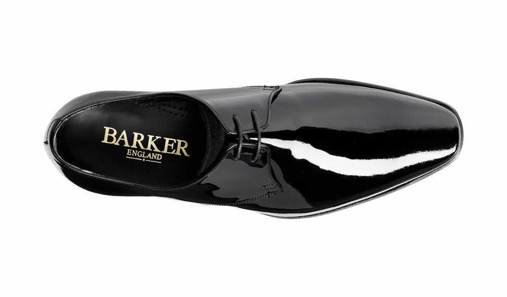Goldington - Black Patent / Suede Black Derby Dress Shoe | Barker Shoes
