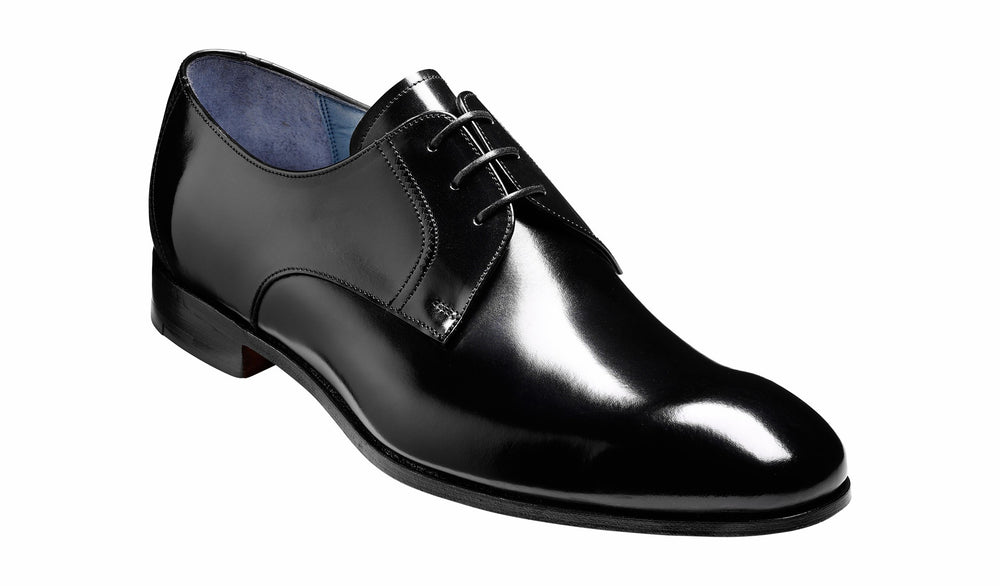 Rutherford - Black Hi-Shine Derby | Barker Shoes