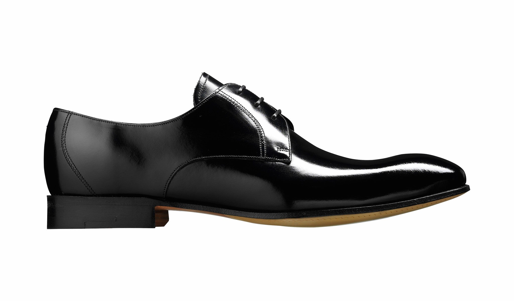 Rutherford - Black Hi-Shine Derby | Barker Shoes