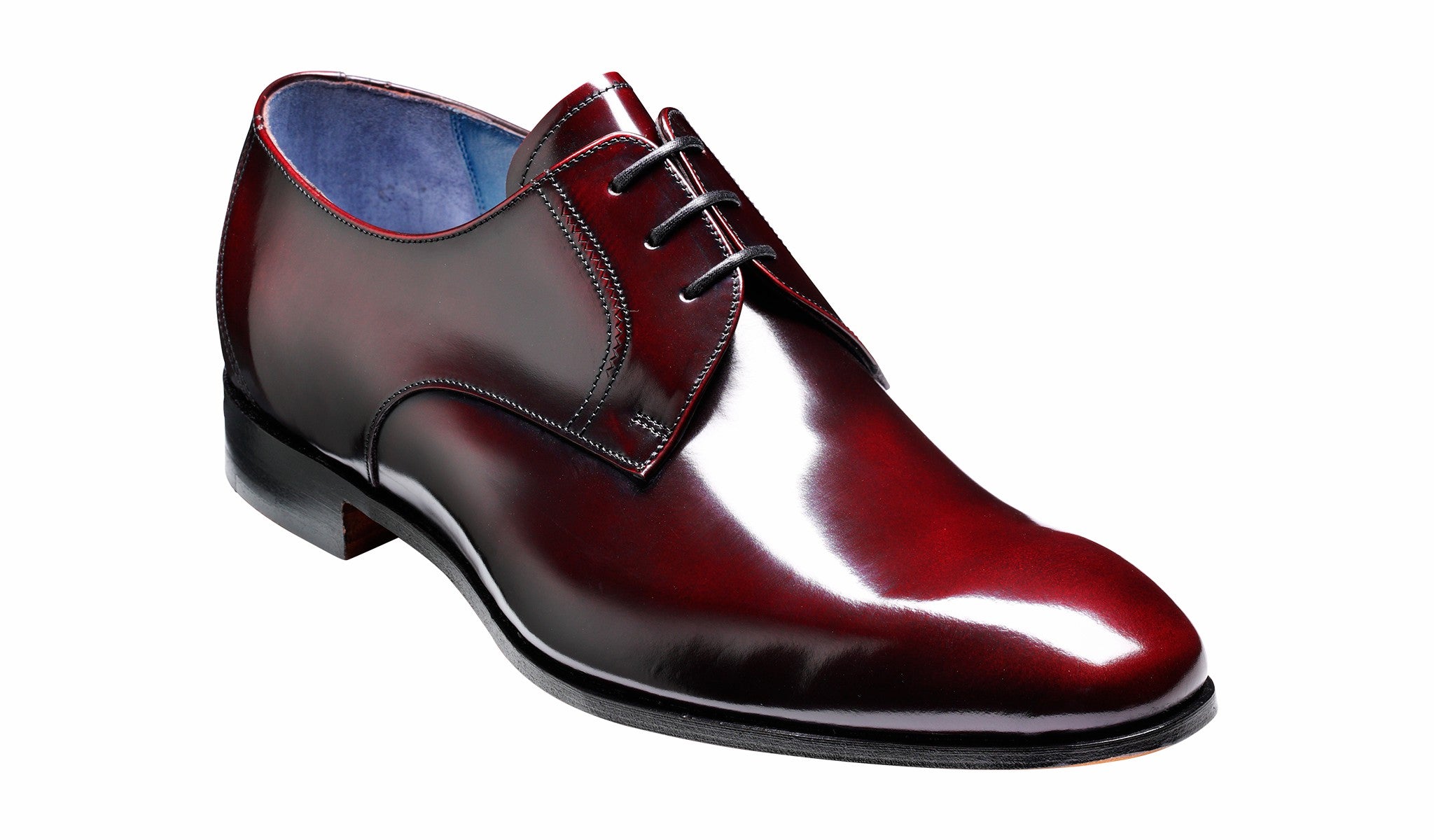 Rutherford - Burgundy Hi-Shine Derby | Barker Shoes