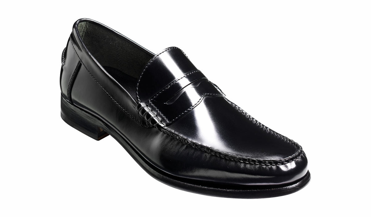 Newington - Black Hi-Shine | Barker Shoes