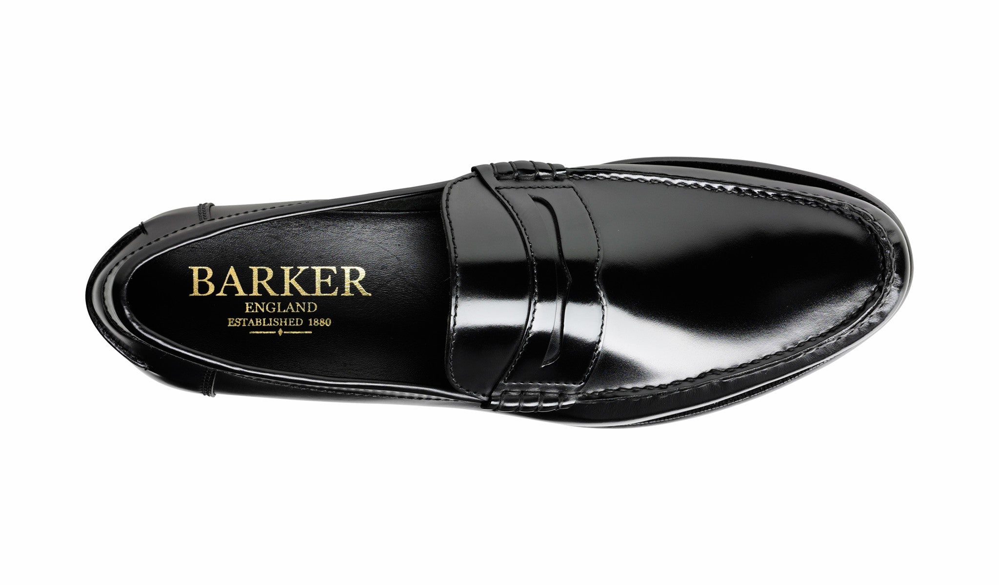 Newington - Black Hi-Shine | Barker Shoes