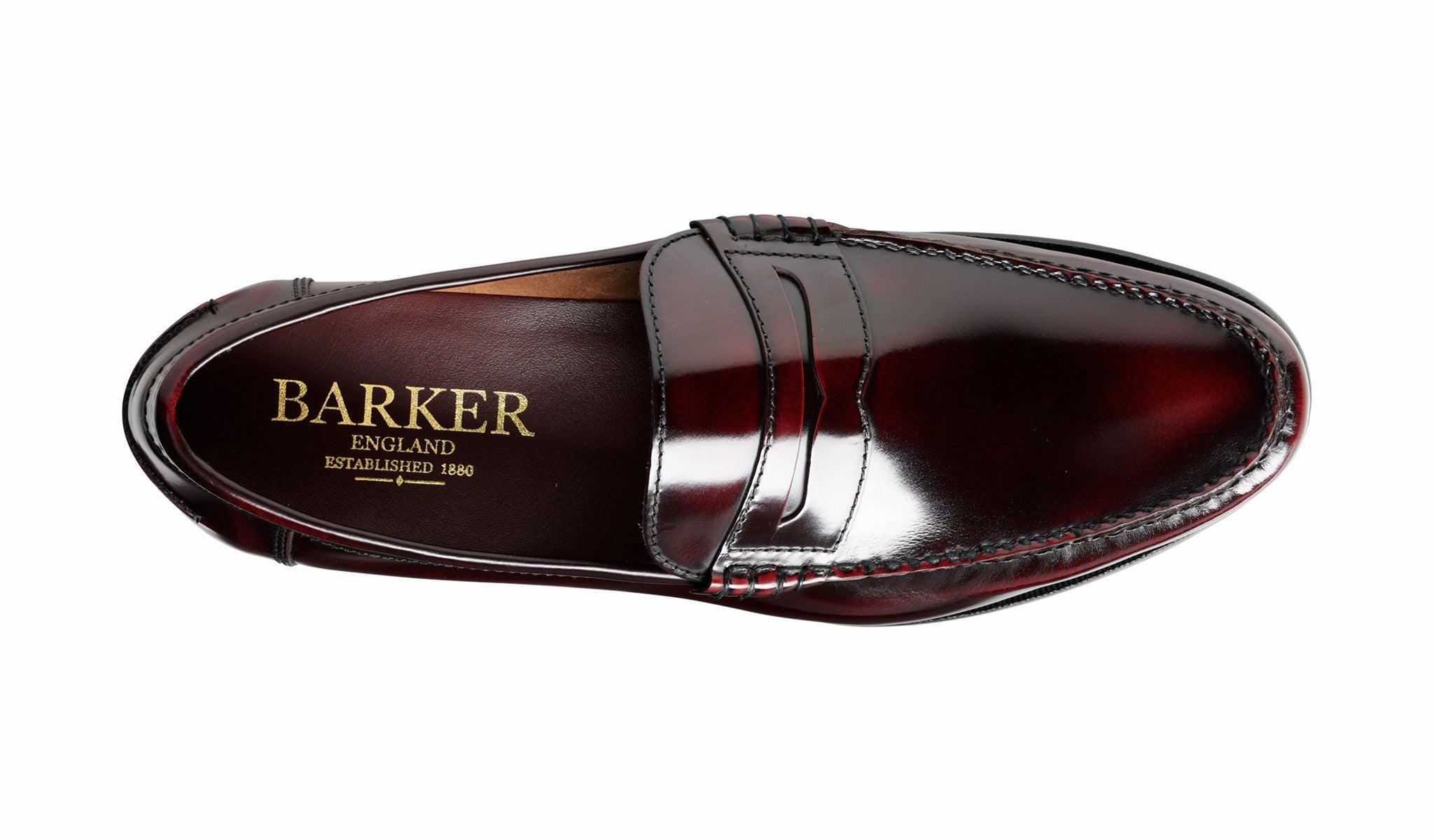 Newington - Burgundy Hi-Shine | Barker Shoes