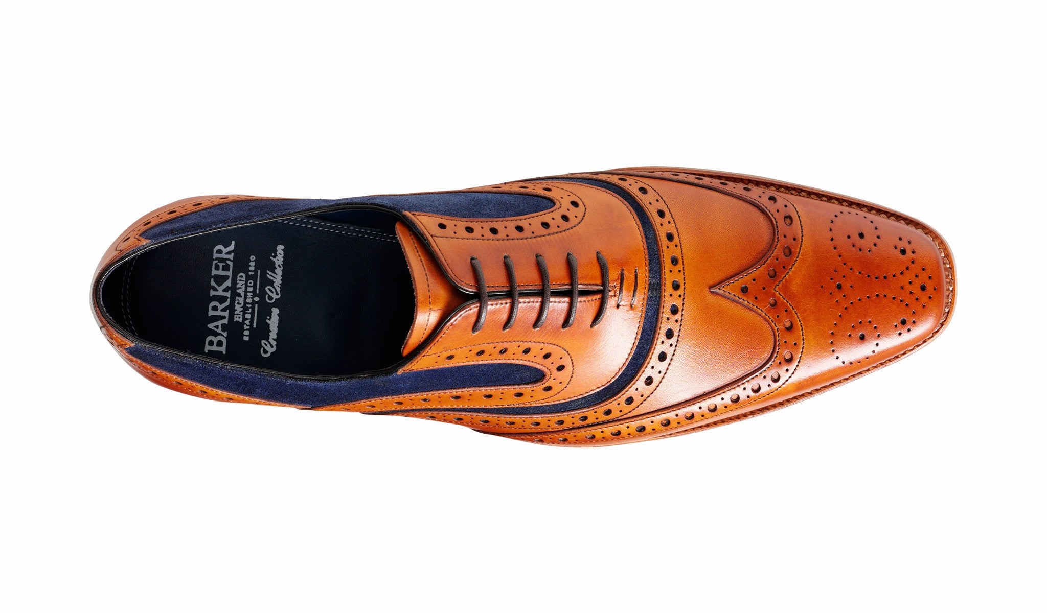 McClean - Cedar Calf / Blue Suede | Barker Shoes