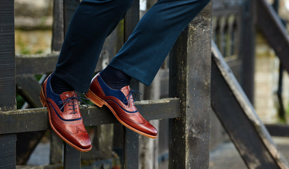 McClean - Cedar Calf / Blue Suede | Barker Shoes