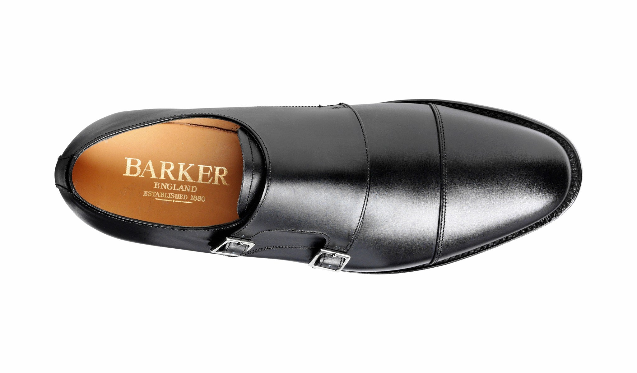 Tunstall - Black Calf Monk Strap | Barker Shoes