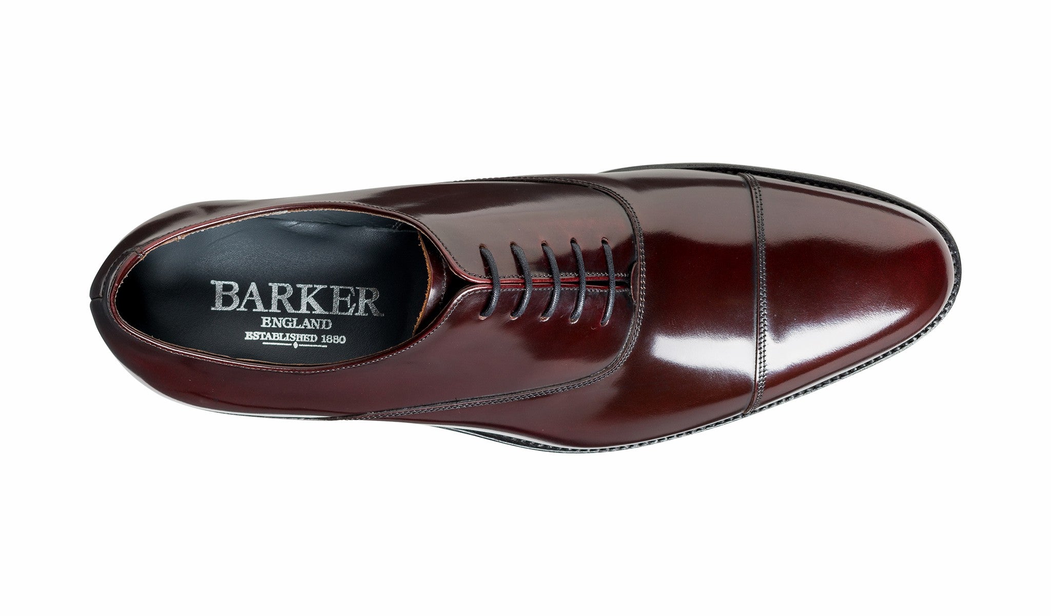 Winsford - Burgundy Hi-Shine Oxford | Barker Shoes