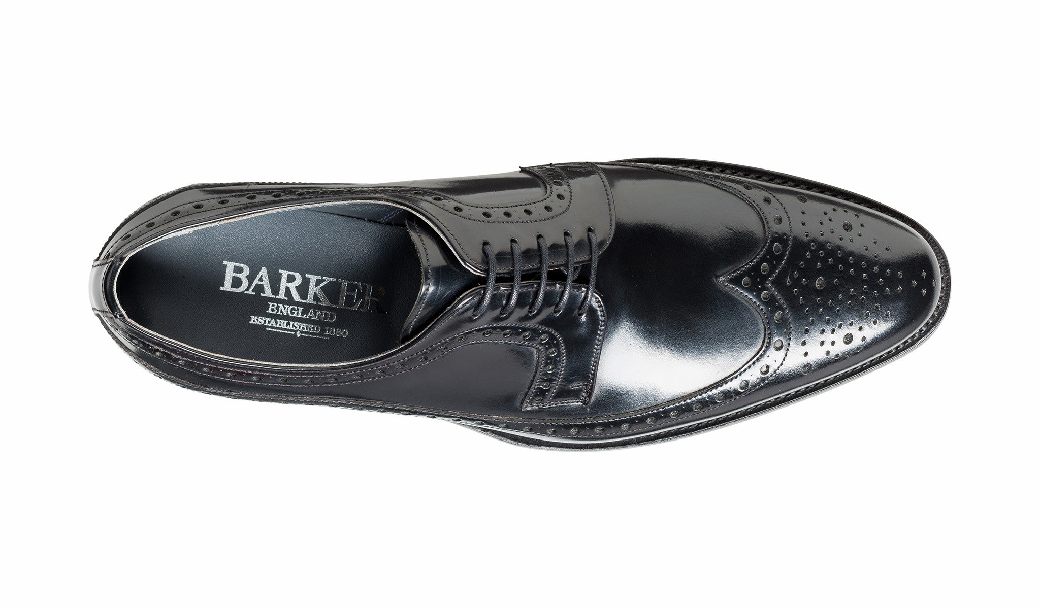 Woodbridge - Black Hi-Shine Derby | Barker Shoes