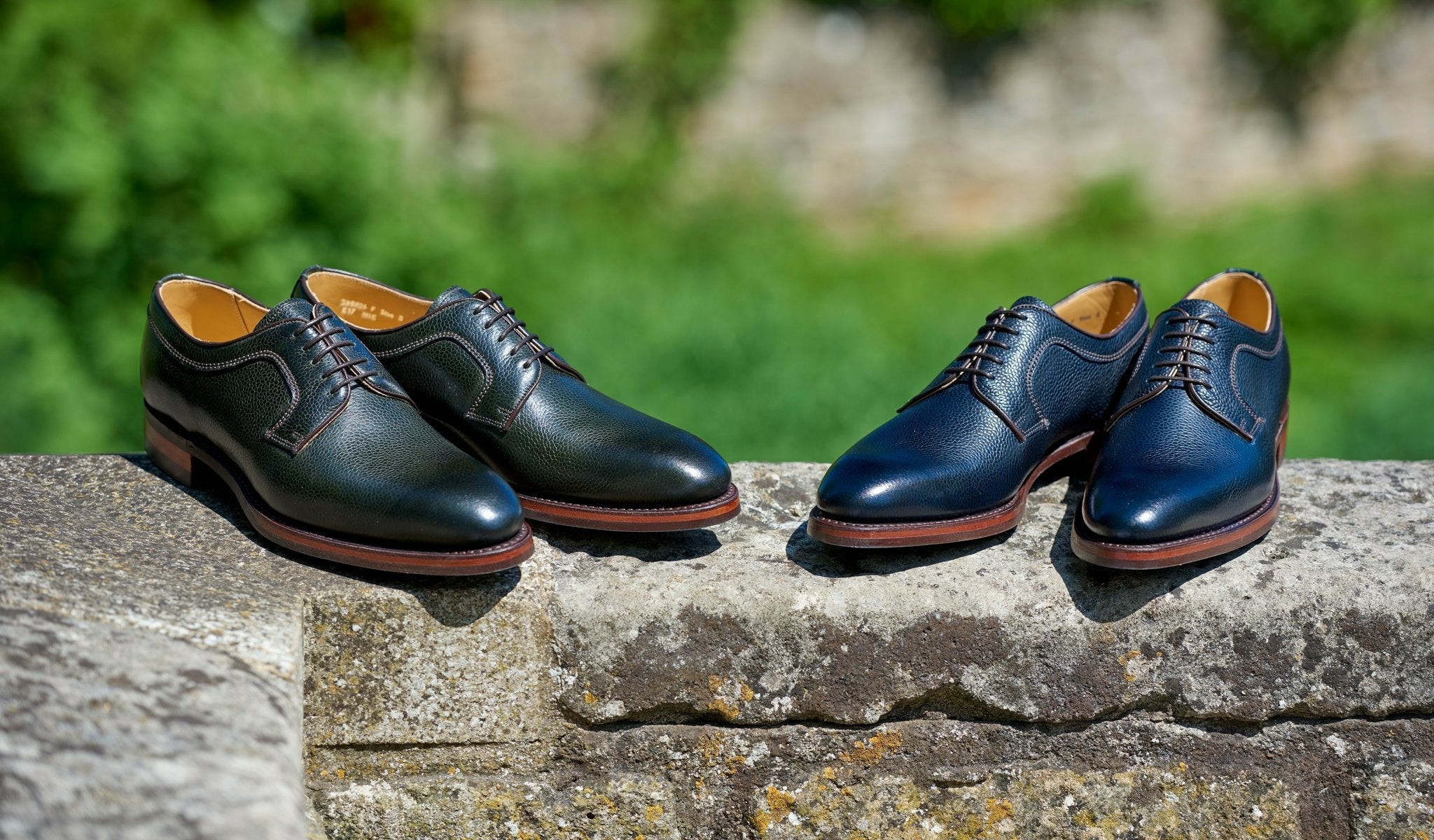 Skye - Navy Grain Derby | Barker Shoes