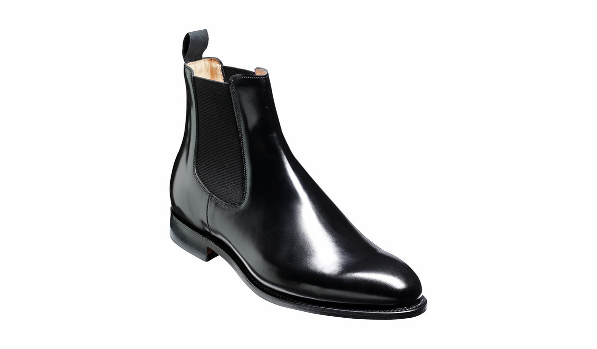 Bedale - Black Hi-Shine Chelsea Boot | Barker Shoes