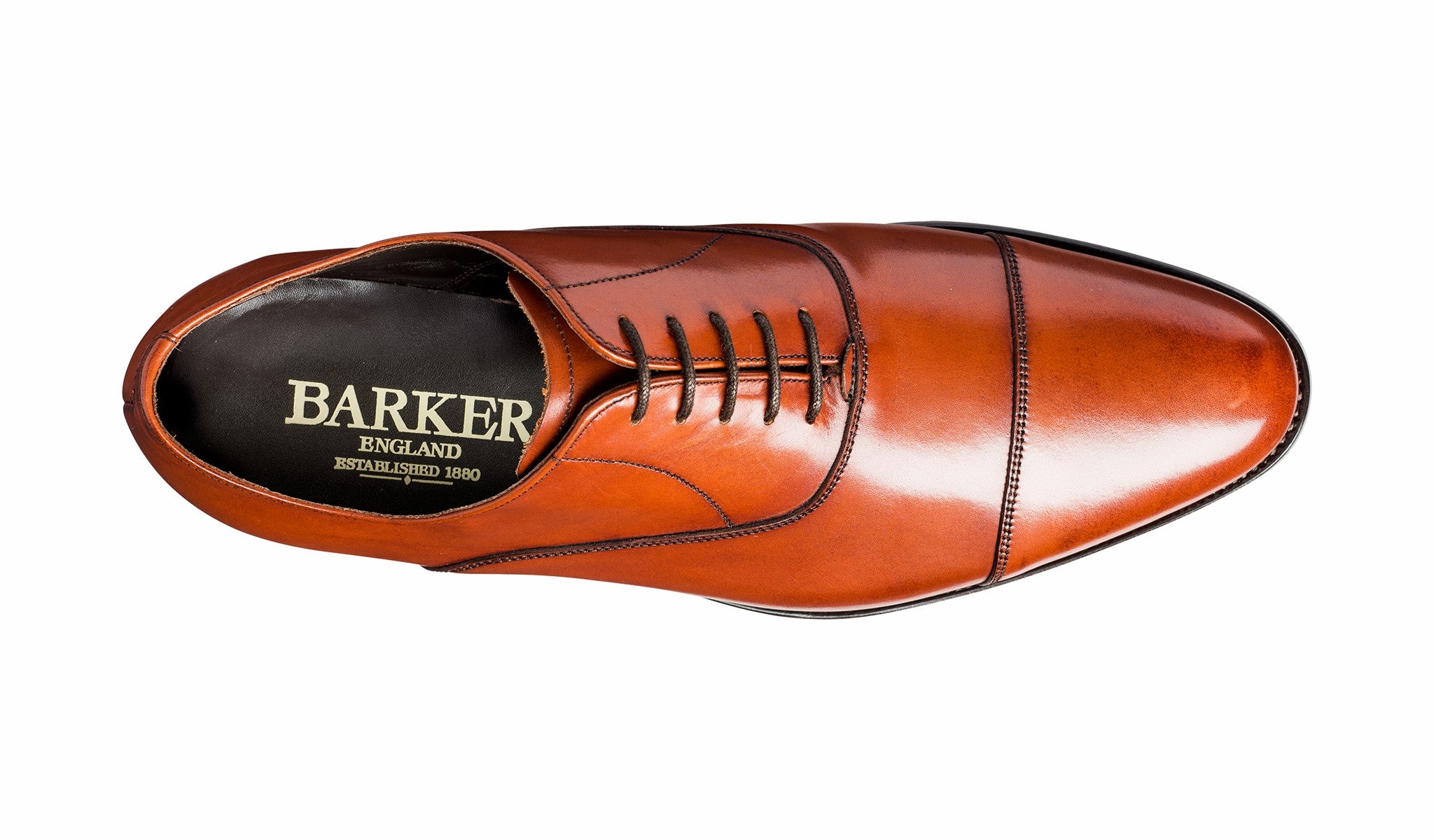 Duxford - Rosewood Calf - Toe Cap Oxford Shoe | Barker Shoes
