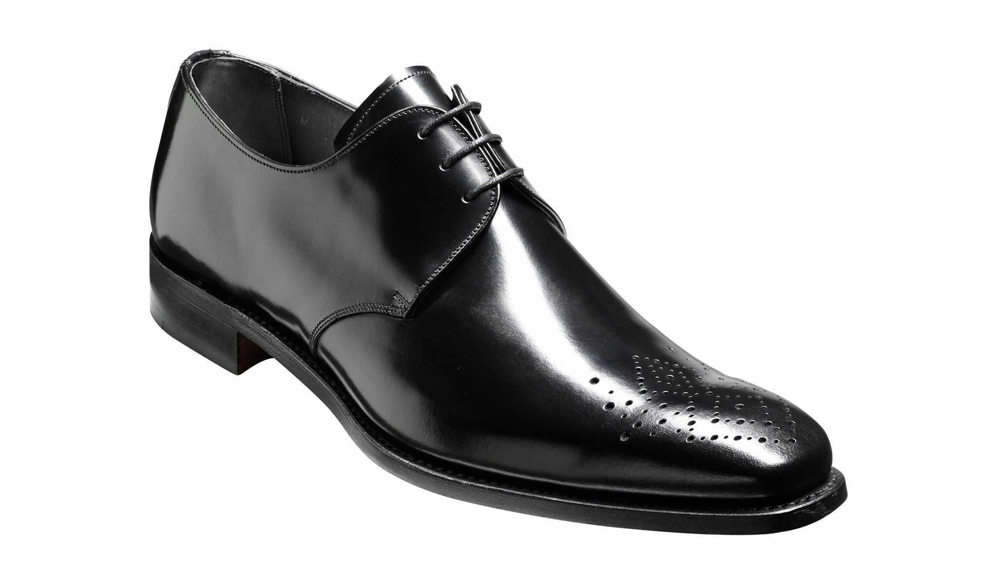 Darlington - Black Hi-Shine Derby Calf Leather Shoe | Barker Shoes