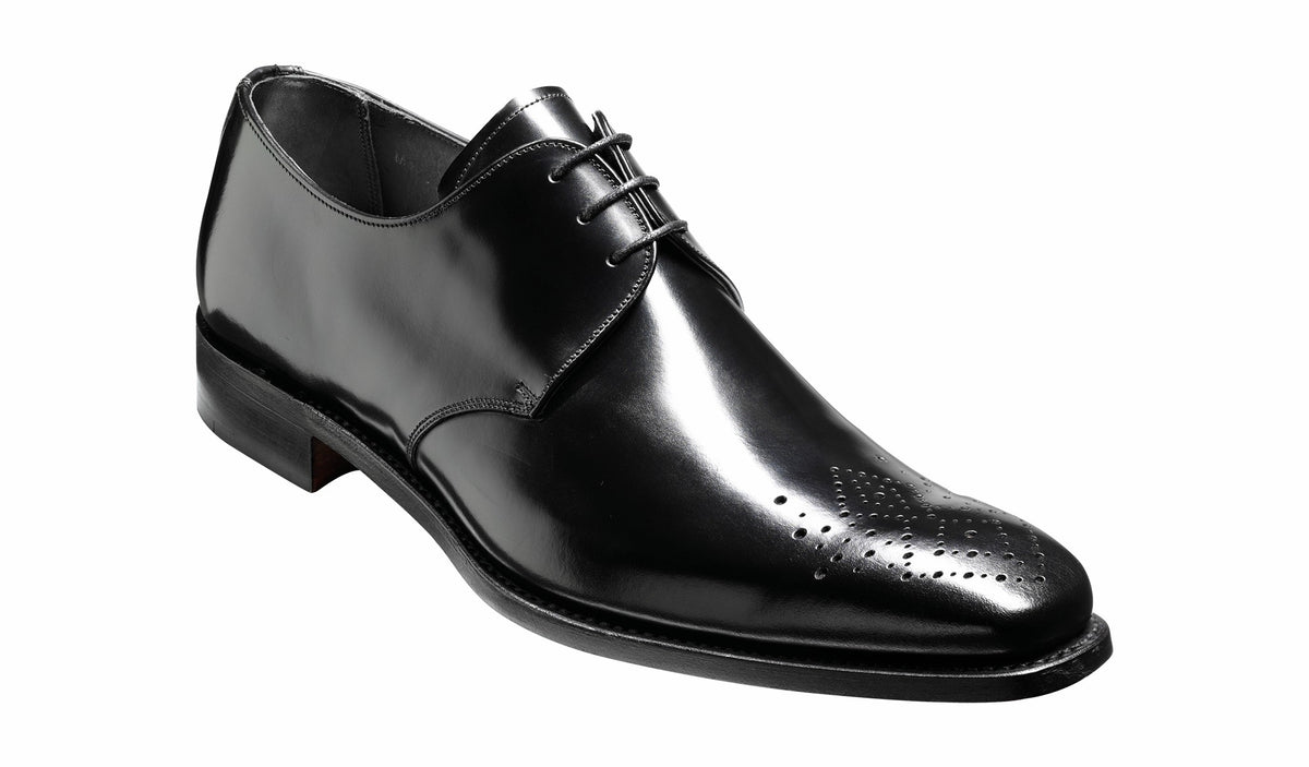Darlington - Black Hi-Shine Derby Calf Leather Shoe | Barker Shoes