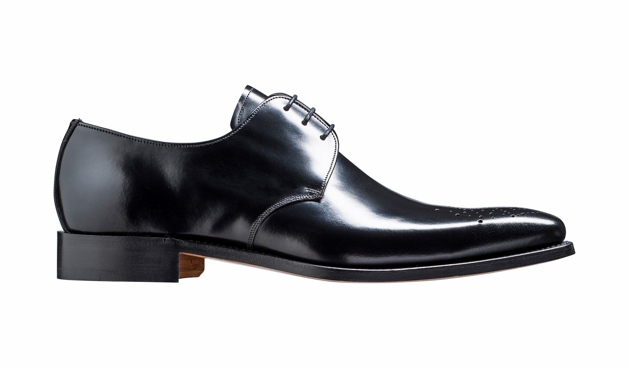 Darlington - Black Hi-Shine Derby Calf Leather Shoe | Barker Shoes