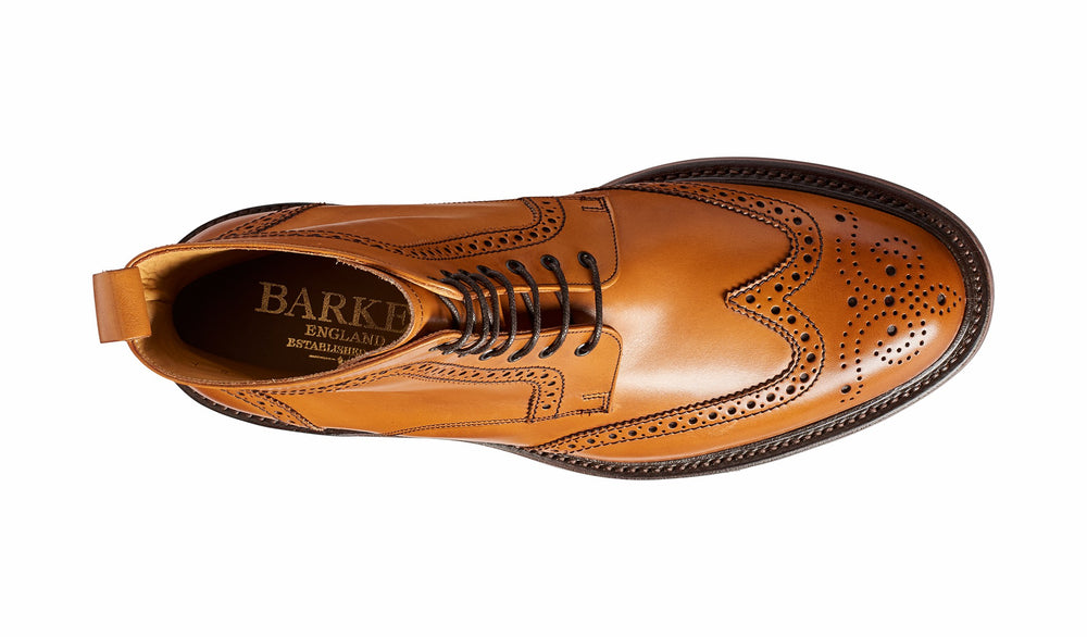 Calder - Cedar Calf Wing-cap Boot | Barker Shoes