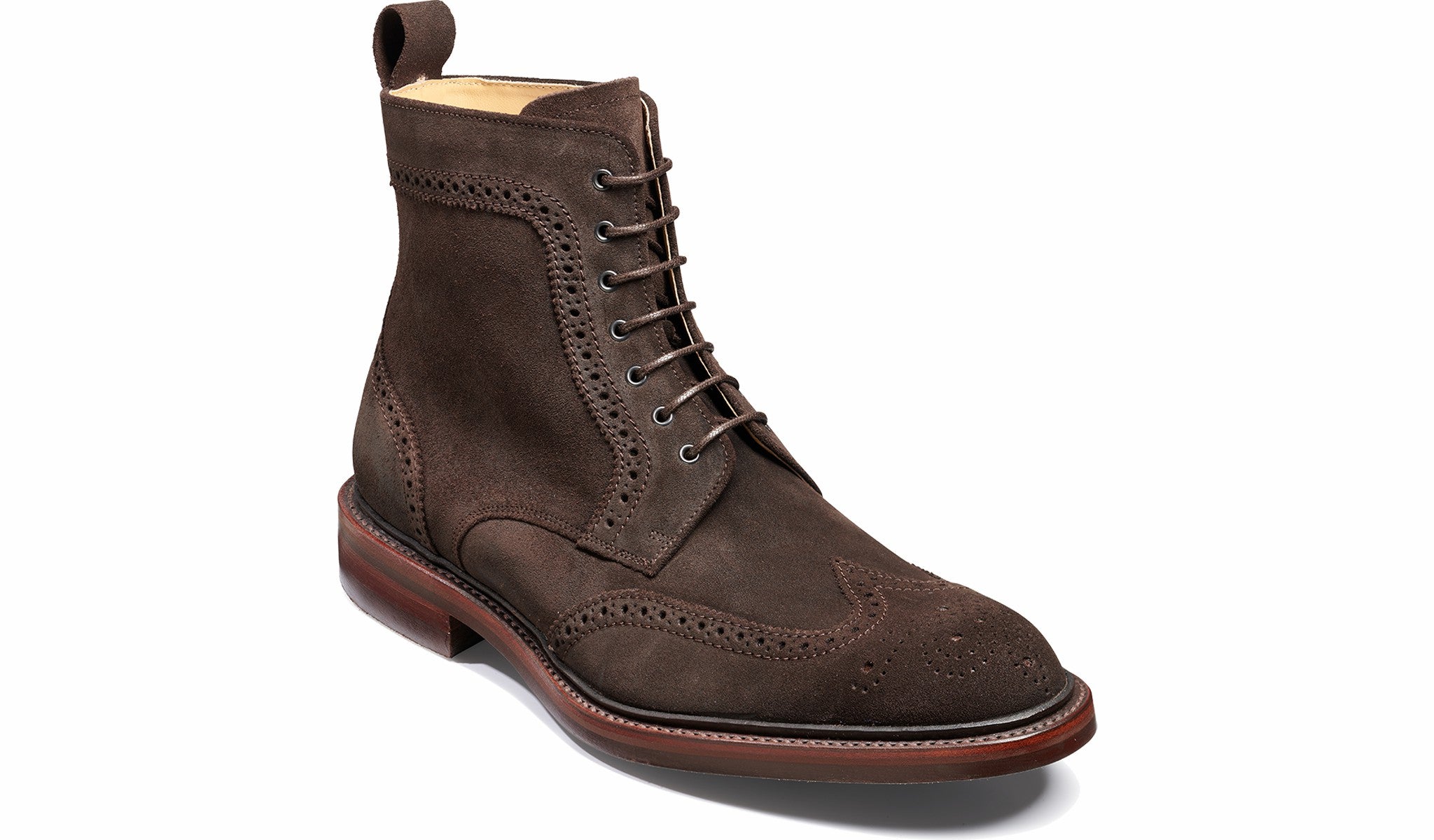 Calder - Chocolate Burnish Suede | Barker Shoes