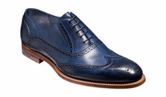 Valiant - Navy Hand Painted Brogue | Barker Shoes