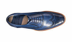 Valiant - Navy Hand Painted Brogue | Barker Shoes