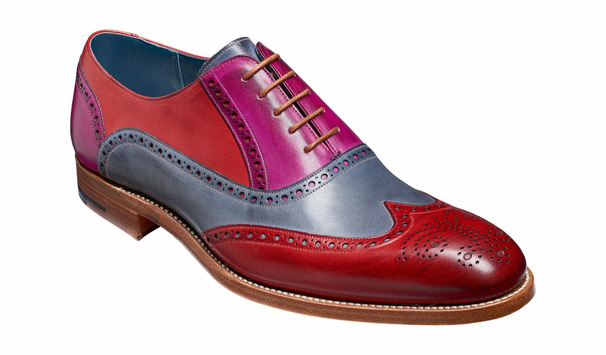 Valiant Multi - Red / Grey / Purple Hand Painted | Barker Shoes