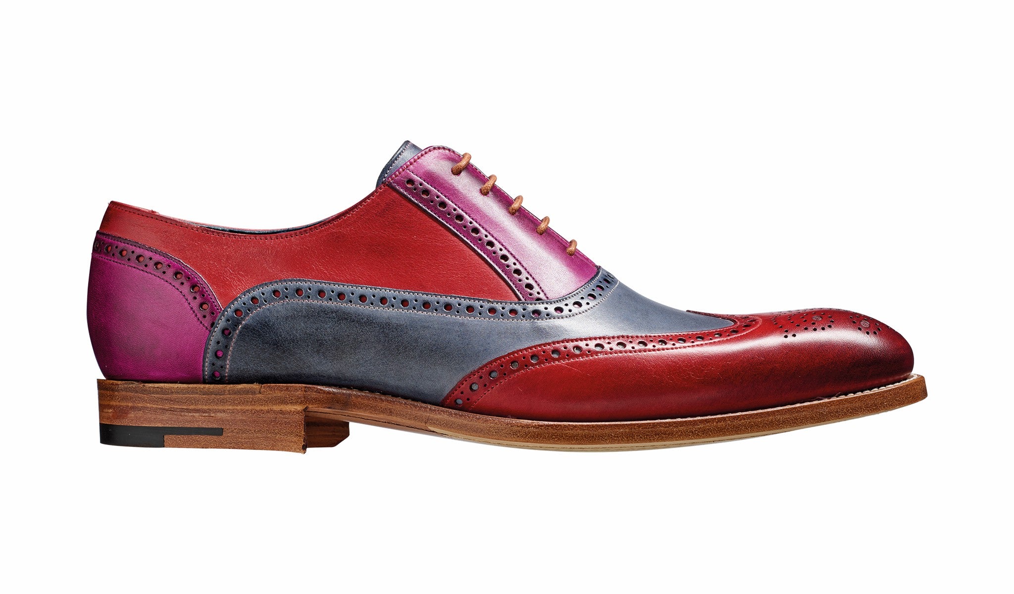 Valiant Multi - Red / Grey / Purple Hand Painted | Barker Shoes