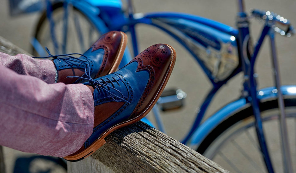 Valiant Multi - Red / Grey / Purple Hand Painted | Barker Shoes