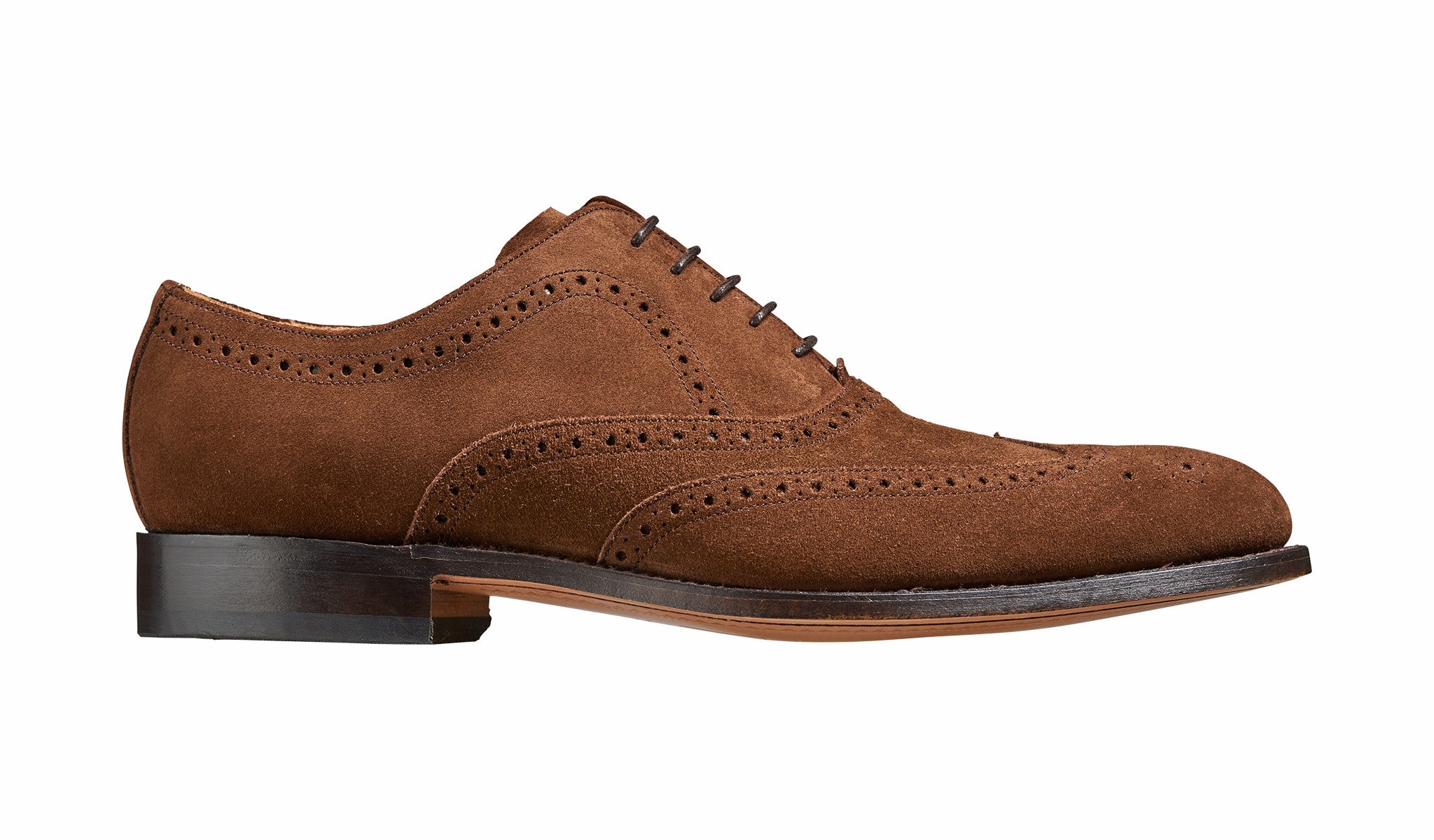 Hampstead - Castagnia Suede Oxford Brogue Shoe | Barker Shoes