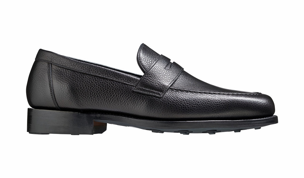 Jevington - Black Grain Loafer Shoe | Barker Shoes