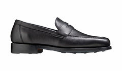 Jevington - Black Grain Loafer Shoe | Barker Shoes