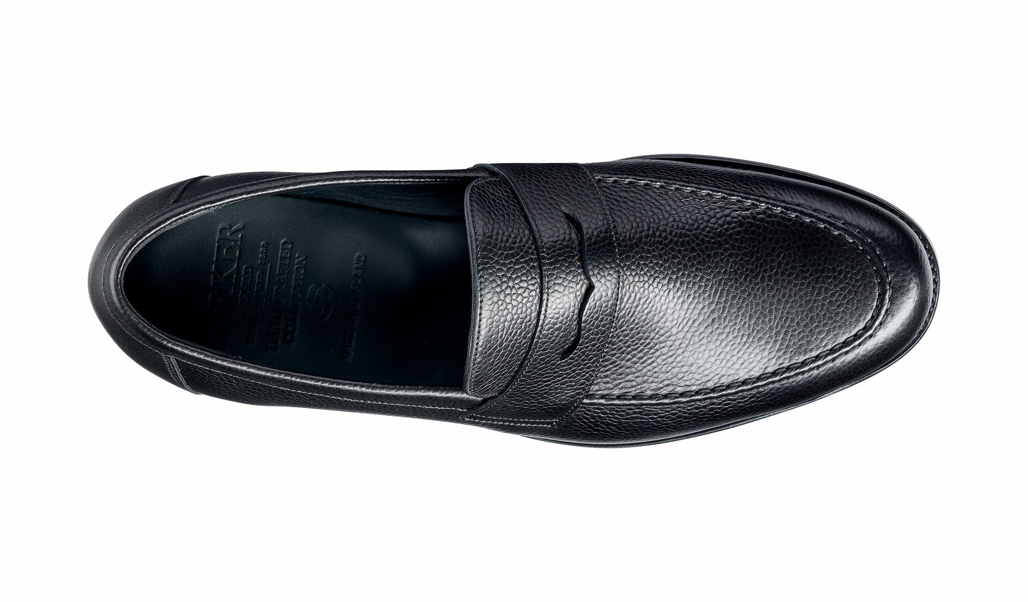 Jevington - Black Grain Loafer Shoe | Barker Shoes