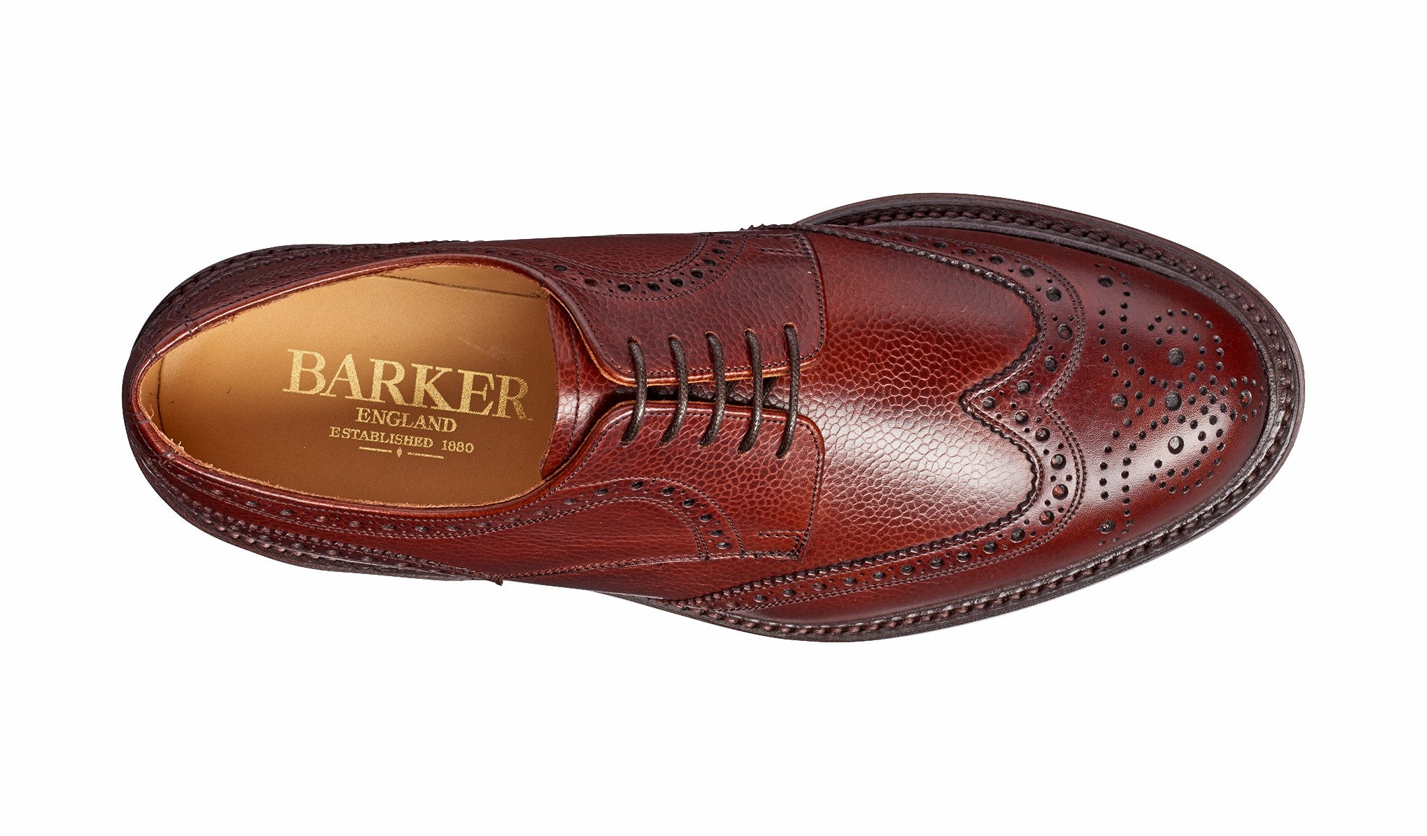 Kelmarsh - Cherry Grain Wingtip Brogue | Barker Shoes