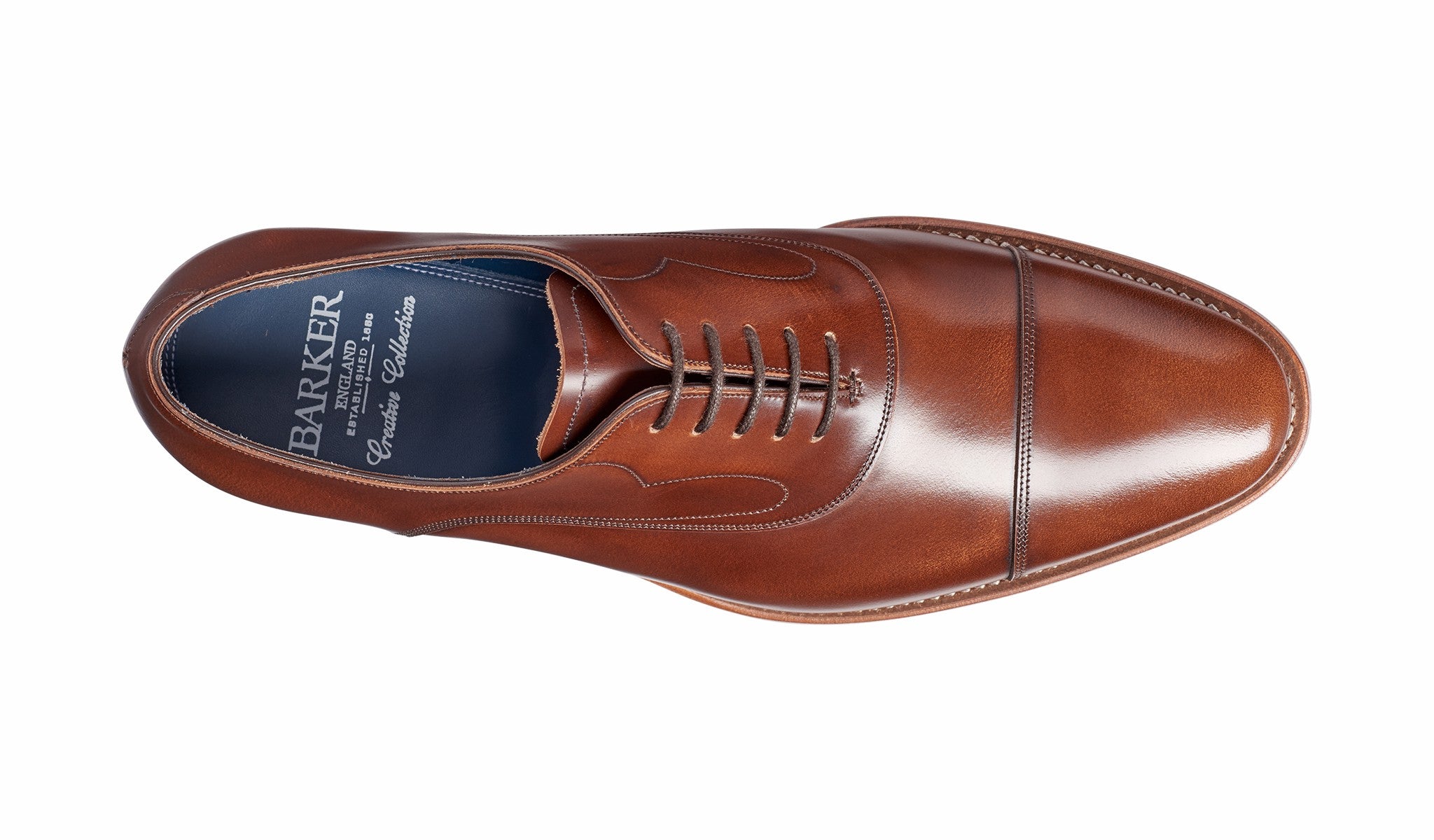 Hartley - Cedar Hi-Shine Oxford toe-cap Shoe | Barker Shoes