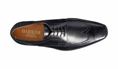 Larry - Black Calf Brogue Derby Shoe | Barker Shoes
