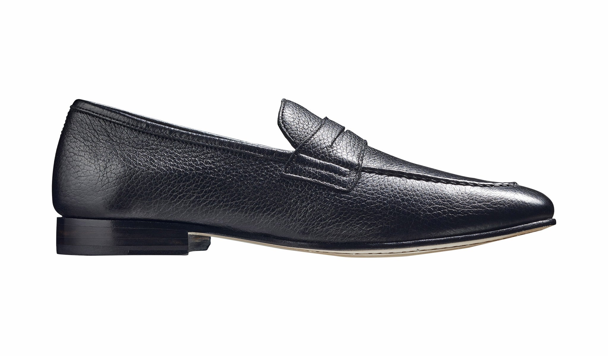 Ledley - Black Deerskin Loafer | Barker Shoes