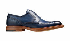 Bailey - Navy Hand Painted - Wingtip Derby Shoe | Barker Shoes