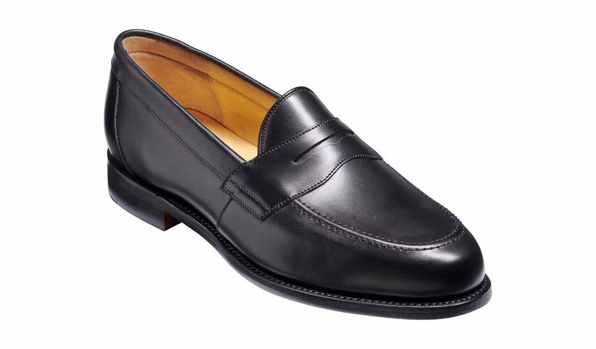 Portsmouth - Black Calf Penny Loafer | Barker Shoes