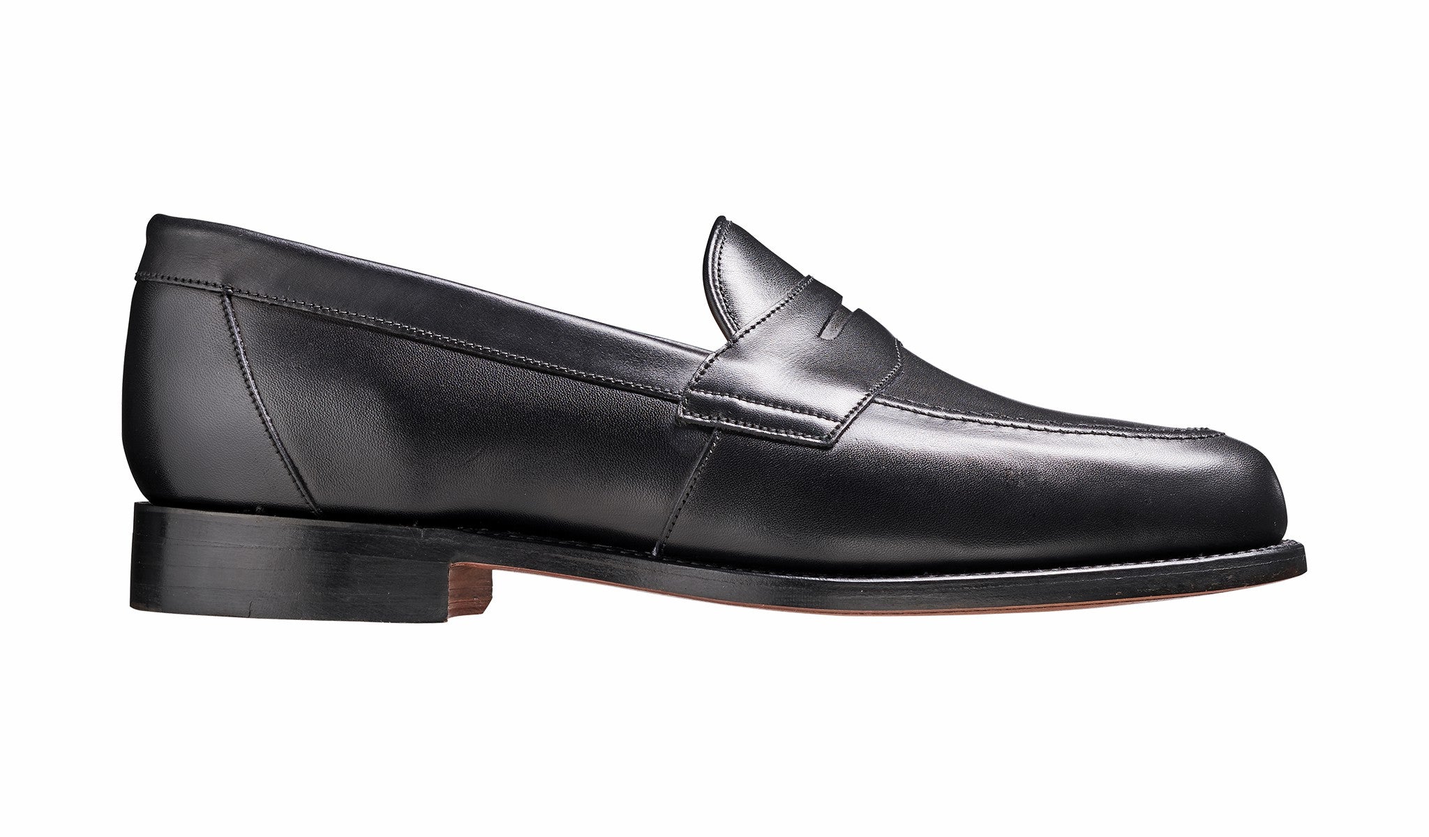 Portsmouth - Black Calf Penny Loafer | Barker Shoes
