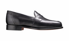 Portsmouth - Black Calf Penny Loafer | Barker Shoes