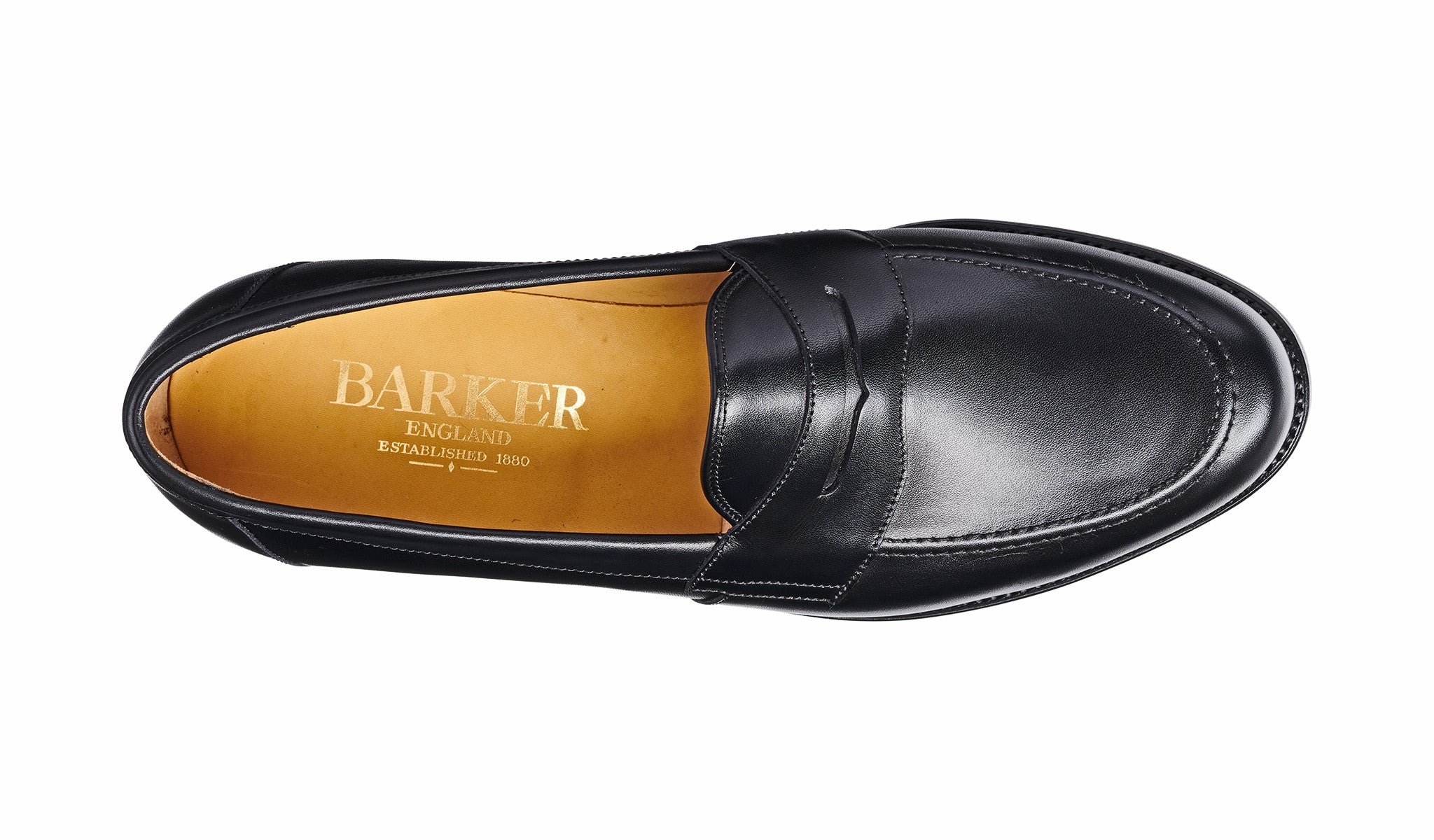 Portsmouth - Black Calf Penny Loafer | Barker Shoes