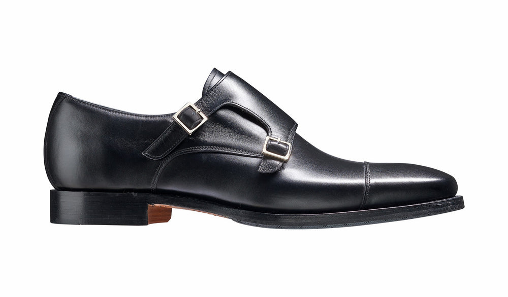 Edison - Black Calf - Monk Strap Shoe | Barker Shoes