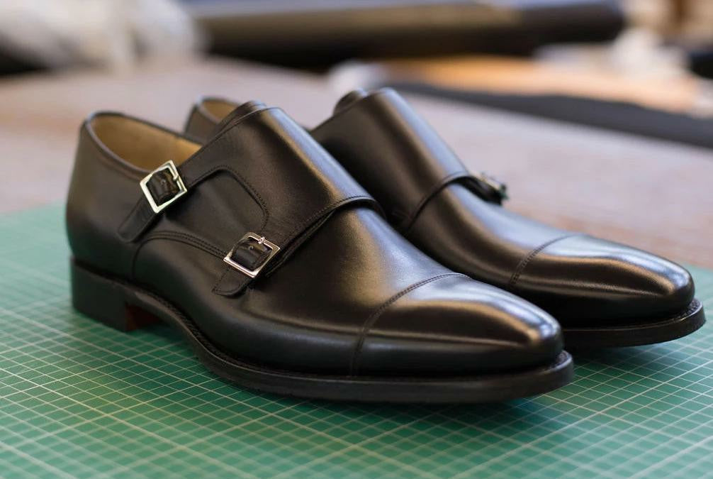 Edison - Black Calf - Monk Strap Shoe | Barker Shoes