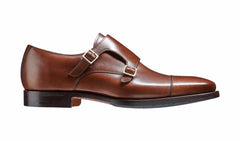 Edison - Dark Walnut Calf Monk Strap | Barker Shoes