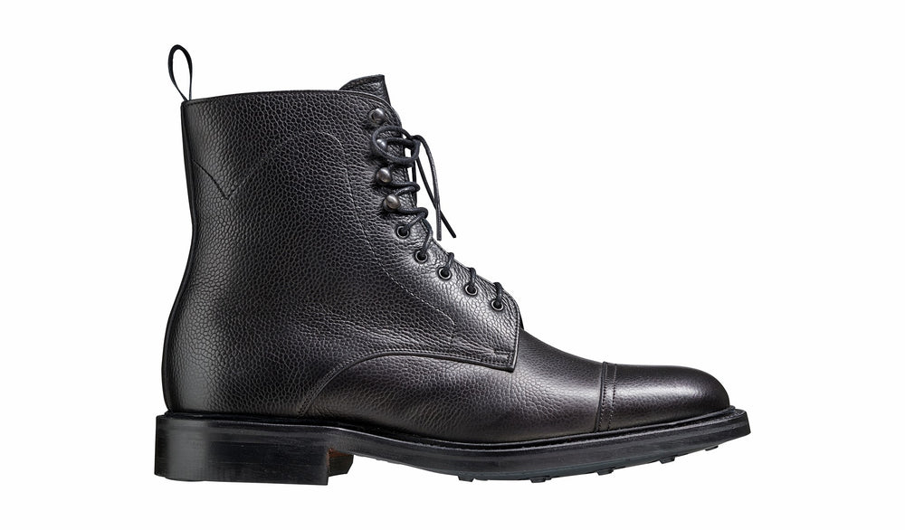 Donegal - Black Grain - Mens Top-cap Boot | Barker Shoes