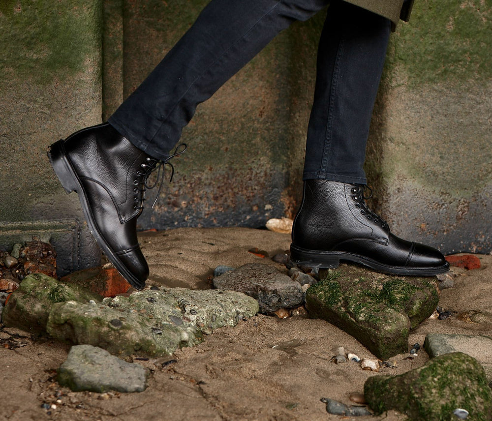 Donegal - Black Grain - Mens Top-cap Boot | Barker Shoes
