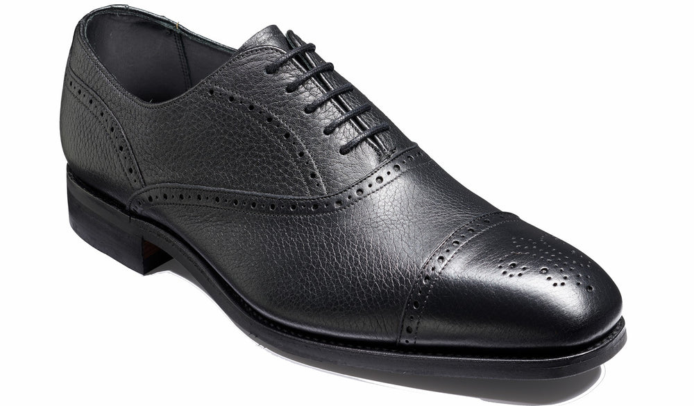 Newent - Black Deerskin | Barker Shoes