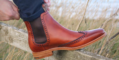 Moreton - Antique Rosewood/ Navy | Barker Shoes