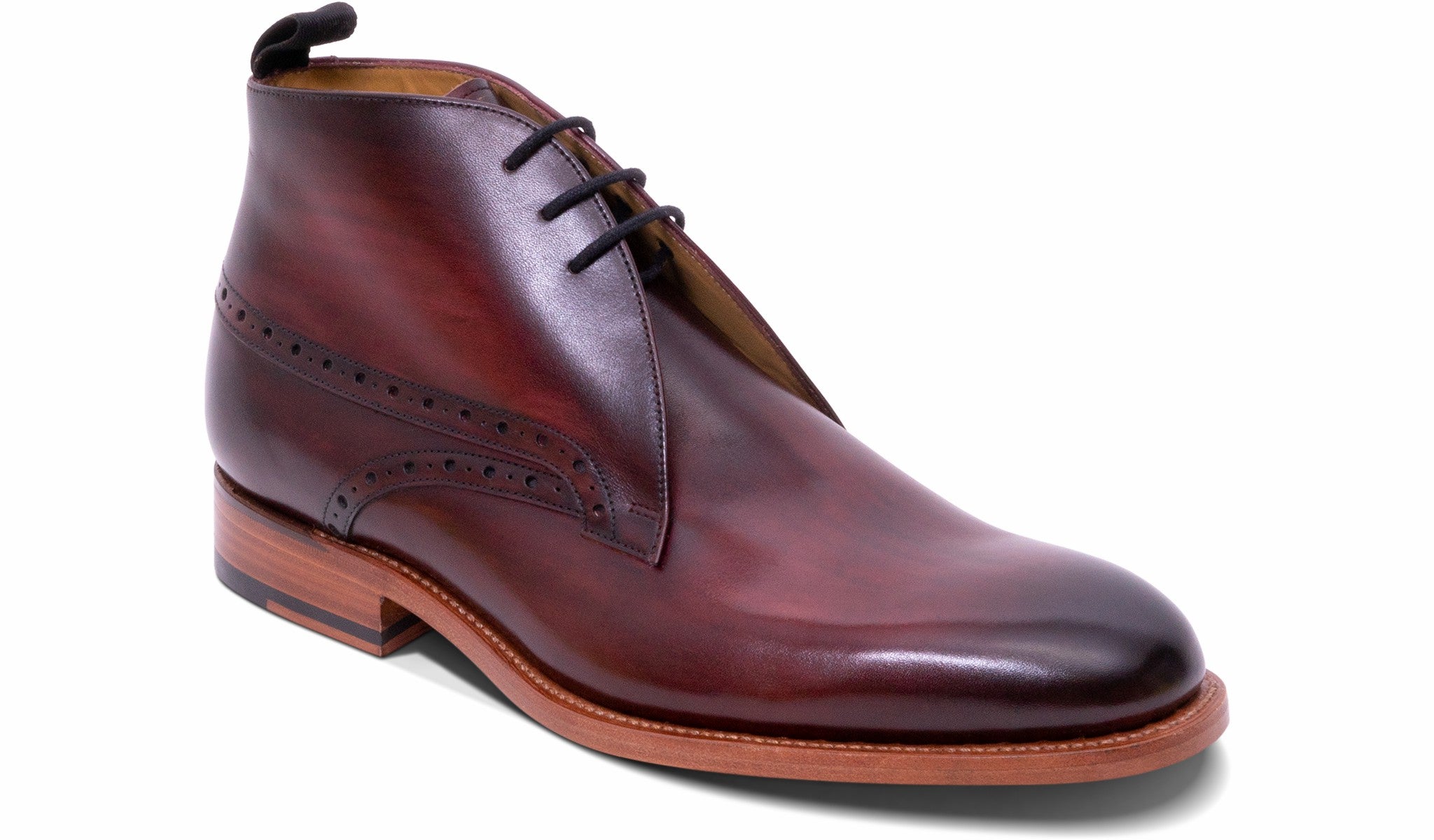 Tyne - Hand Brushed Burgundy | Barker Shoes