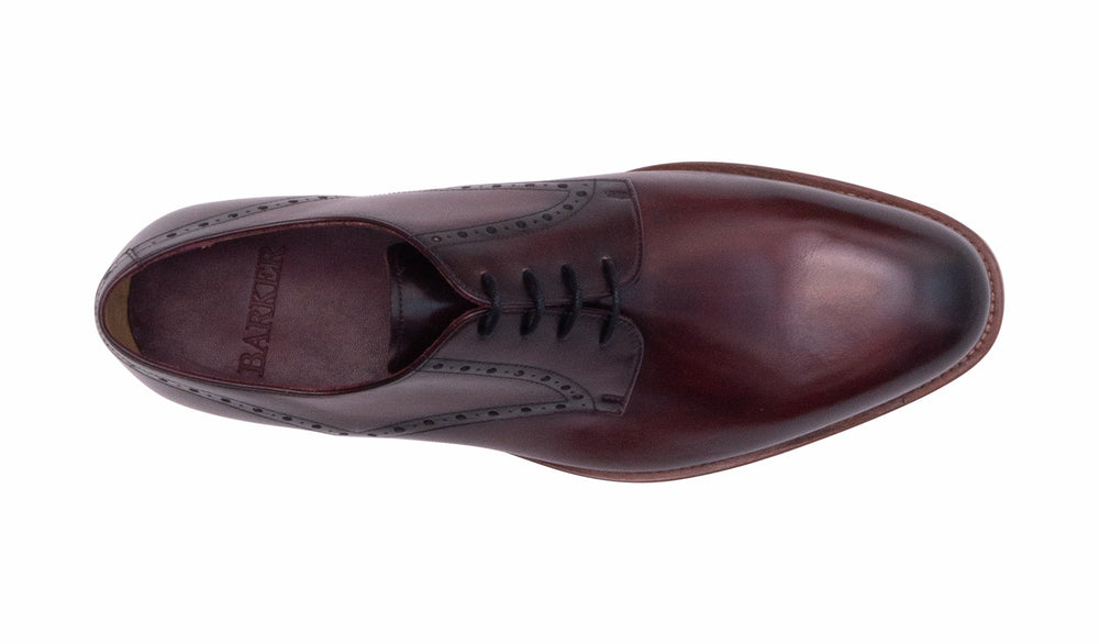 Trent- Hand Brushed Burgundy | Barker Shoes